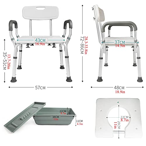 Chaise percée pliante en aluminium réglable avec dossier confort