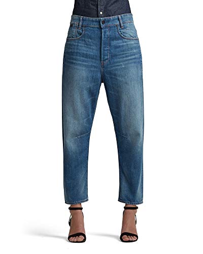 G-Star Raw C-Staq 3d Boyfriend Cropped Jeans, Vaqueros Para Mujer, Azul Sun Faded Crystal Lake D17870-C665-C279 , 24w 30l