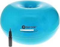 Vista 10 de Body Sport Donut Ball – Pelota de ejercicio inflable duradera para entrenamiento de equilibrio y estabilidad, yoga y sesiones de pilates – Uso