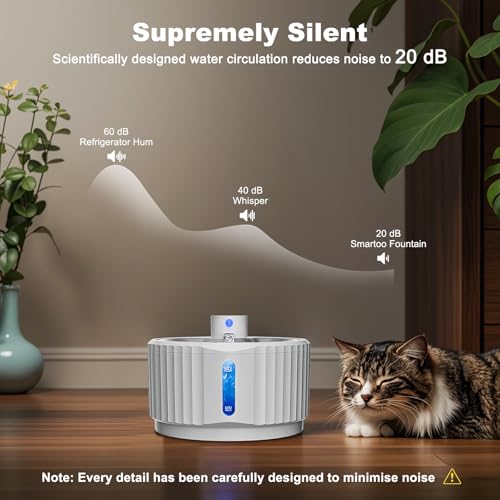 Katzenbrunnen, 2.8L Trinkbrunnen für Katze Kabellos, 4000mAh katzentrinkbrunnen mit bewegungsmelder, Wasserbrunnen mit Ersatzfiltern