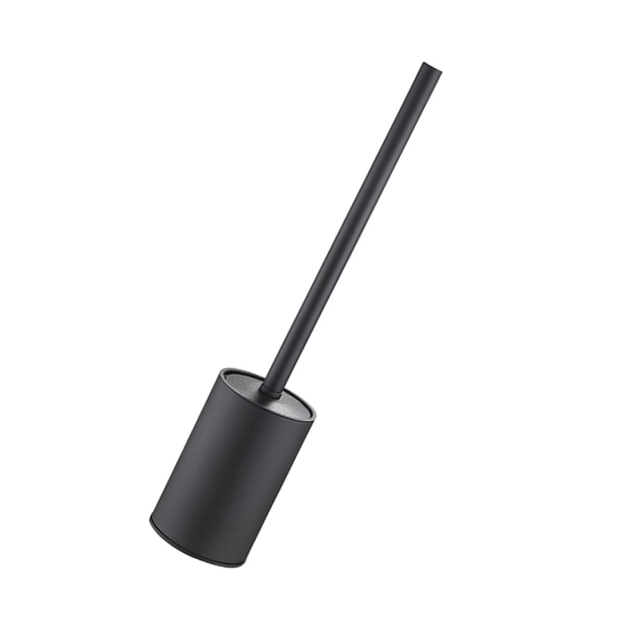 Brosse WC acier inoxydable Mikinona avec tête noire anti-traces pour salle de bain propre