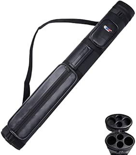 GSE Games & Sports Expert 2x2 Deluxe Hard Billiard Pool Cue Stick Carrying Case (Several Colors Available) (Oval - Black)