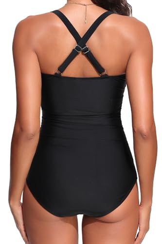 Aqua Eve Women Cut Out One Piece Swimsuit - Tummy Control Bathing Suit Push Up Monokini Swimwear 20254