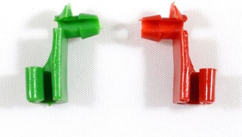 PT Auto Warehouse CPA3523-FTG - Outside Exterior Outer Door Handle/Tailgate Handle Rod Retainer Clips - 1pc Green (Replaces # 88981030), 1pc Red (Replaces # 88981031)