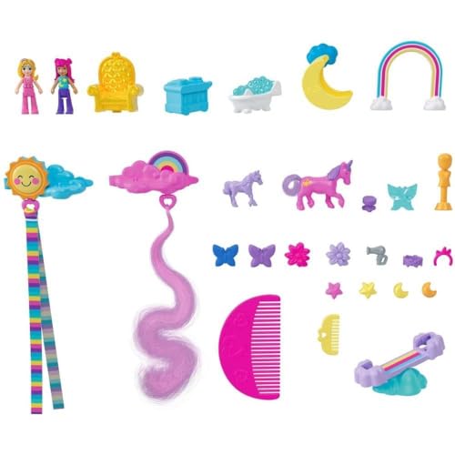 Polly Pocket Salon De Coiffure Licorne Arc En Ciel Coffret Mini Figurines Et + - vue 6