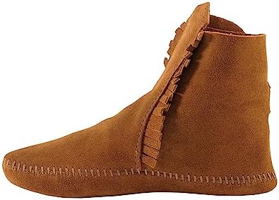 Minnetonka Women's Two Button Ankle Boot,Softsole Brown,8 M US