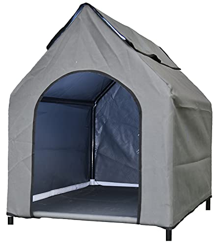 Image of Homecute Elevated Portable Pet House -(Grey)