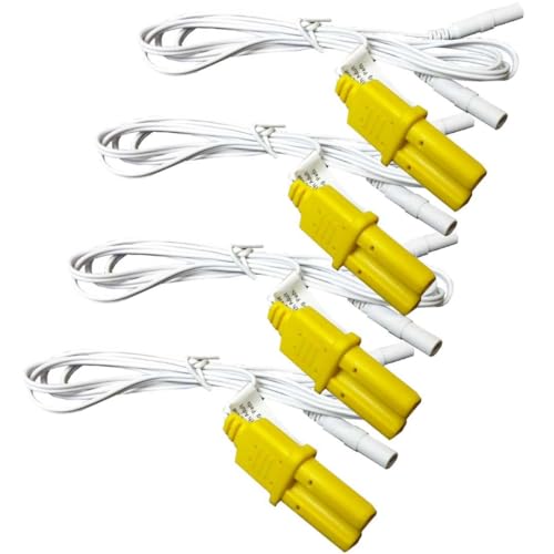 Image of WNL Products XFT-YC-4Pack Replacement Connector Cables for WNL AED Trainer - New Wires for WL120ES10 or WL220ES05 Practi-Trainers - Adult 4 Pack of Cables