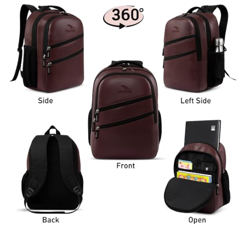 Image of airwin Waterproof 18-Inch School Backpack with 2 Compartments & Bottle Holders | Lightweight, Durable Bag for Boys, Girls & Students