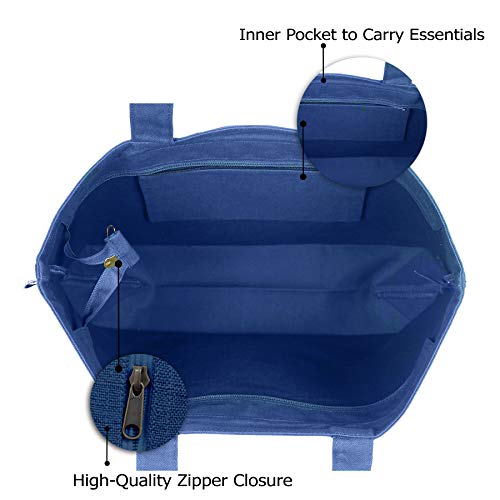 Eco-Right-Large-Tote-Bag-for-Women-with-Zip-Stylish-Cotton-Handbags-Canvas-Tote-Bags-for-College