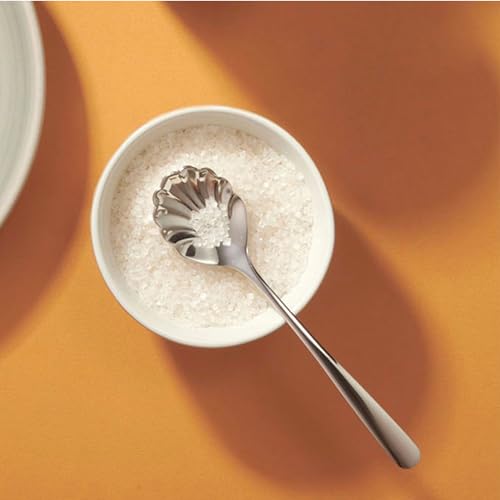 Image of Culinex 18 /8 Premium Stainless Steel 6 inch Small Spoon Set of 6 for Tea, Sugar, Dessert | Silver Rustproof Flatware, Cutlery By thinKitchen (Dora)