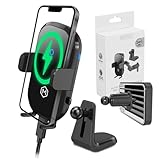 Auto Scan & Auto Grip: The Mighty Mount automatically detects and adjusts to perfectly align your phone for charging. Say goodbye to fumbling with your device while driving—just place it in the mount and enjoy seamless power transfer. Dual Mounting O...