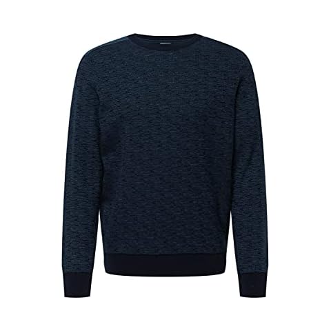 Bugatti Men's Navy Jumper with 1/1 Sleeve Cover