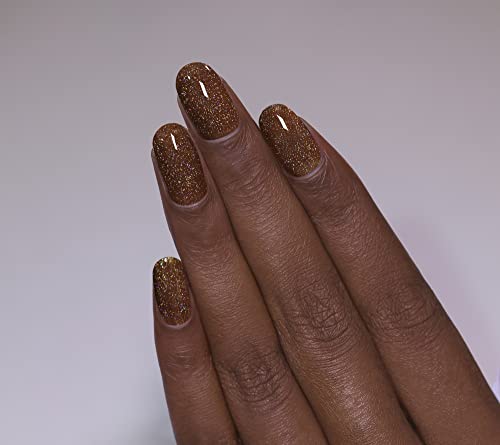 Image of ILNP Timber - Warm Walnut Brown Holographic Jelly Nail Polish
