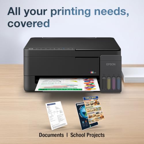 Image of Epson EcoTank L3350 (New Launch) WiFi All-in-One InkTank Colour Printer, Scanner, Copier for Home & Office, 5760x1440dpi Print Resolution, 7.5K Prints Composite Ink Bottles Yield
