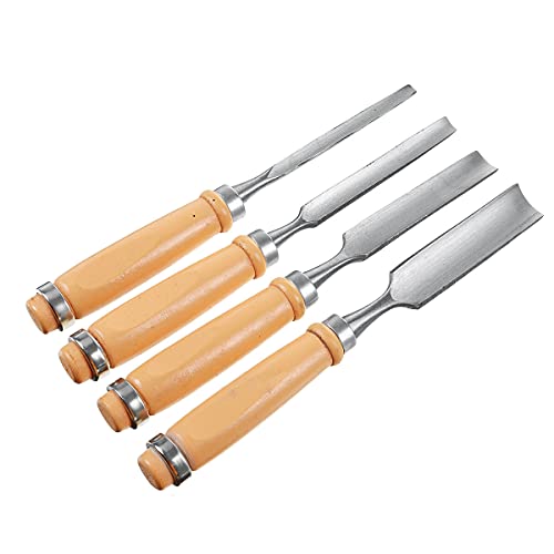 Cincel de mano para tallar madera juego de 4 herramientas manuales básicas 3