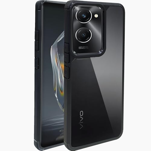 Image of A rtistque Hard Clear Back Cover Case for iQOO Z9 Lite 5G / Vivo T3 Lite 5G | Shockproof TPU | Acrylic Armor | Stylish Protective Design - Transparent