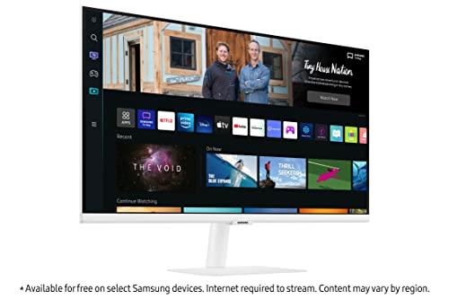 Samsung Smart Monitor M5, Flat 27'', 1920X1080 (Full Hd), Piattaforma Smart Tv (Amazon Video, Netflix), Airplay, Mirroring, Office 365, Wireless Dex, Casse Integrate, Iot Hub, Wifi, Bianco - 3