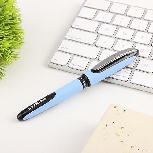 Image of Luxor Schneider, One Hybrid Roller Ball Pen, Pack of 2, 0.3 mm Needle Tip, Ink Colour - Black, 2500 metres writing length, Cap off Time 2-3 days