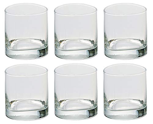 Set de 6 vasos rock glass 305 ml transparentes