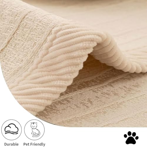 Housse de canapé antidérapante et lavable en peluche matcha pour salon - 5