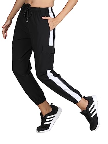 Image of CHKOKKO Women High Rise Sports Gym Track Pant Running Lower with Cargo Pocket