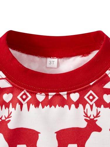 Image of RETSUGO Little Girls 2 Piece Clothing Sets Toddler Unicorn Sweatshirts and Leggings Cotton Fall Winter Casual Outfits 3-8T