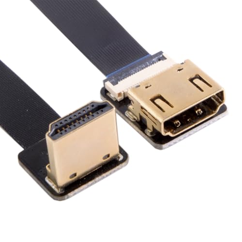 CY �R�[�h ���X�����_�E�� �A���O�� HDMI �I�X - HDMI ���X���� FPC �t���b�g�P�[�u�� 1080P FPV HDTV �}���`�R�v�^�[ �q��ʐ^�p A4-A3 (50cm)