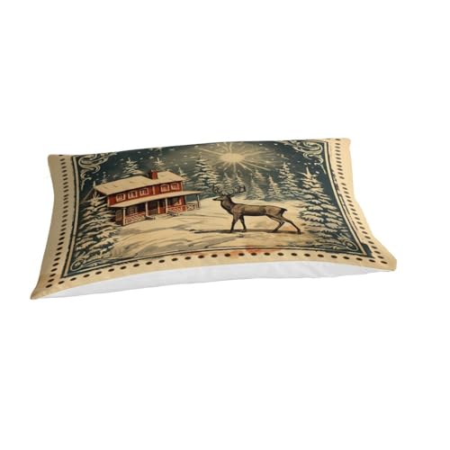 Housse de couette Noël imprimé 3D en microfibre premium 135x200
