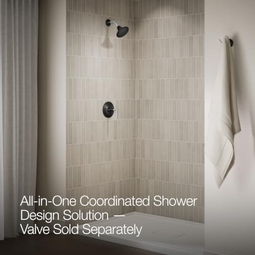 Kohler, TS27420-4G-CBL, Tone Shower Only Trim Package con cabezal de ducha de función única 1.75 GPM, Cromado Pulido con Negro Mate miniatura 5