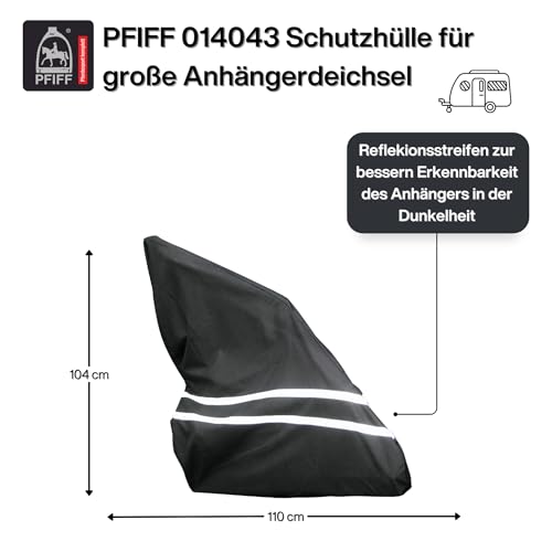 PFIFF pokrowiec ochronny na dyszel przyczepy, czarny