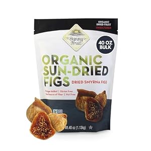 Organic Turkish Dried Figs, 2.5 Pound Pack of 2 | Healthy, Sweet Snack | ORGANIC, NON-GMO, VEGAN, HALAL, KOSHER, NO PRESERVATIVES, NO SUGAR ADDED