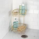 iDesign 2-Tier Square Shower Caddy Organizer, Gold - Image 2