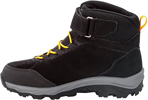 Jack Wolfskin Unisex Kinder Vojo Lt Texapore Mid K, Black / Burly Yellow Xt, 30 EU
