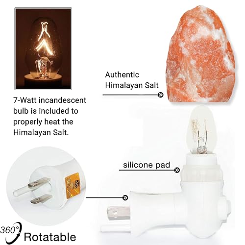 Image of Spantik Pink Himalayan Salt Lamps - Hand Carved, Natural Night Lights for Bedrooms and Home Decor (Pack of 2)