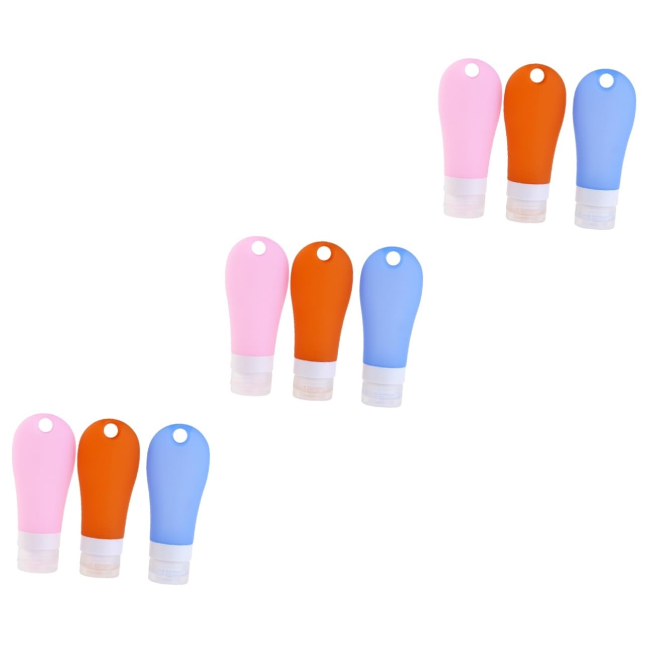 DOITOOL 9 Pz Contenitori Da Viaggio Ricaricabili Contenitore in Silicone Contenitori Per Lozioni Contenitori in Silicone Trucco Lozione Pulizia Cosmetico Crema Viaggiare