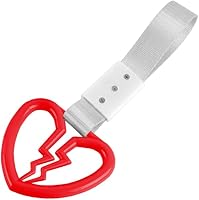 Vista 14 de Q1-TECH, JDM Tsurikawa Anillo japonés de metro, tren, autobús, mango de corazón roto, correa de mano, anillos de advertencia para parachoques