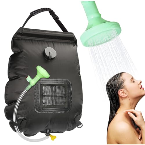 Doccia Solare da Giardino, 20 l Borsa da Doccia da Campeggio Solare Calda Solare Borsa dell'Acqua Portatile Borsa da Doccia da Campeggio Arrampicata Doccia Esterna Doccia con Tubo e soffione Doccia