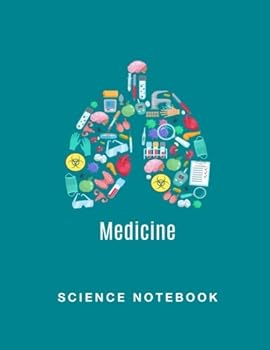 Paperback Science Notebook: Medicine, 110 Blank and Lined pages Book