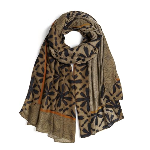 Lightweight Scarves Floral Cotton Scarf for Women Fashion Shawl Wraps Thin Fall Winter Neck Scarves