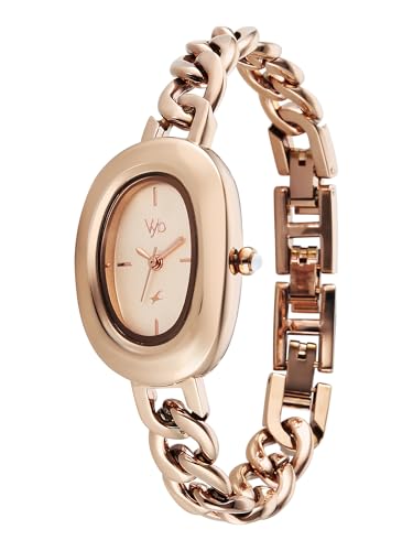Image of Fastrack Vyb Mirage with Quartz Analog Rose Gold Dial Rose Gold Alloy Strap Watch for Girls - FV60119WM01W
