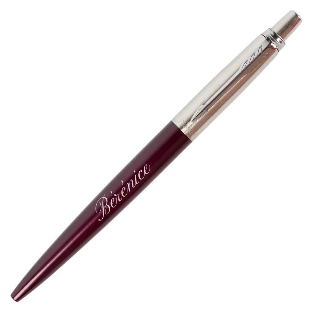 Ocadeau Biros personalizados creados a partir de un bolígrafo Parker Jotter violeta con texto grabado - Biros personalizados Jotter Core violeta