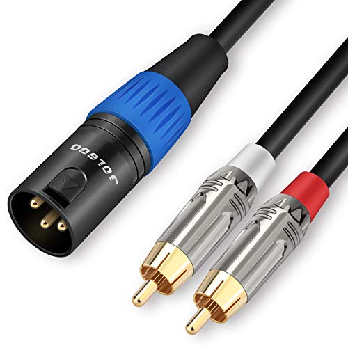 JOLGOO Dual RCA to XLR Male Y Splitter Cable 3.3ft
