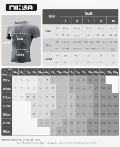 Miniatura 5 de Niksa Camisetas De Compresión Para Hombre, Paquete De 3 5, Camisetas De Compresión Atléticas De Manga Corta Para Entrenamiento Fresco Y Seco, Negro Gris Blanco Paquete De 3, Medium