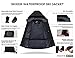 Skieer Men's Winter Coat Windproof Waterproof Ski Jacket Soft Fleece Lined Rainproof Parka(Black,Large)