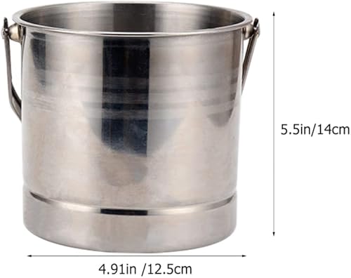 Miniatura 7 de BESTOYARD Cubo de hielo de acero inoxidable - Cubo de hielo aislado de doble pared para buffet cóctel fiestas bar - 5.5 x 5.5 contenedores de hielo