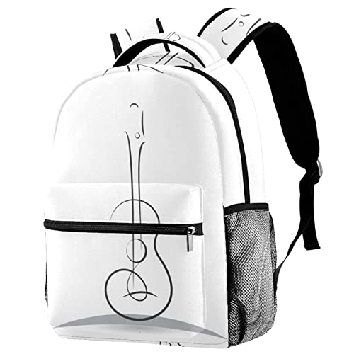 Sac à dos voyage et école avec imprimé guitare pour vos déplacements quotidiens