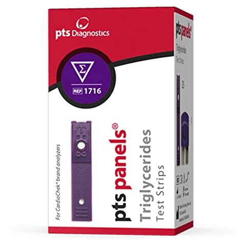 PTS Panels #1716 Triglyceride Test Strips (25/box) for CardioChek ST or PA Meter Cover