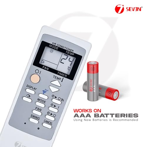Image of 7SEVEN Compatible with Sharp AC Remote Control CRMC-A764JBEZ Model 76 Suitable for 1 1.5 2 Ton Split and Window Air Conditioner - Match Each Key by Key Exactly with Existing AC Remote Function