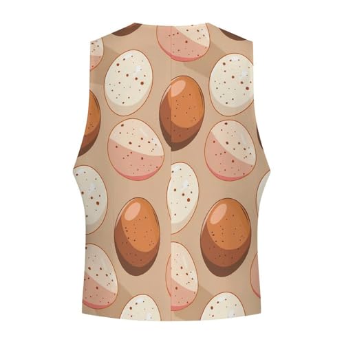 Chicken Eggs Novelty Men's Suit Vest Funny Formal Dress Vests Business Waistcoat4